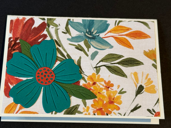 Cards-GE-Teal Flower