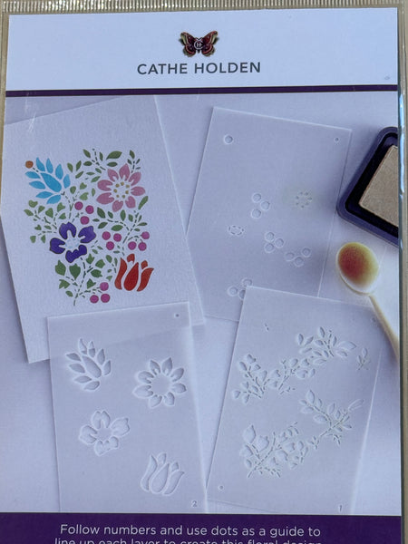 Cathe Holden Layered stencil set (3) (NEW)