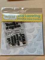 GS-Taylored Expressions Watermelon stencil and stamps