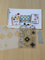 Scrapbook & Cards Today Clean & Colorful Collection stamps, dies, stencil