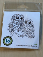 Impression Obsession Pair of Owls Stamp
