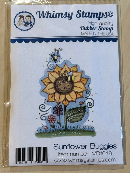Whimsy Stamps Sunflower Buggies stamp