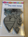 GS-Stampendous Cling Heart Ornaments