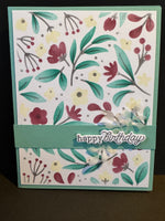 Birthday-Floral Cover Light Teal