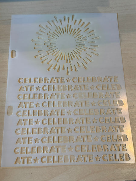GS-Hero Arts Celebrate Stencil