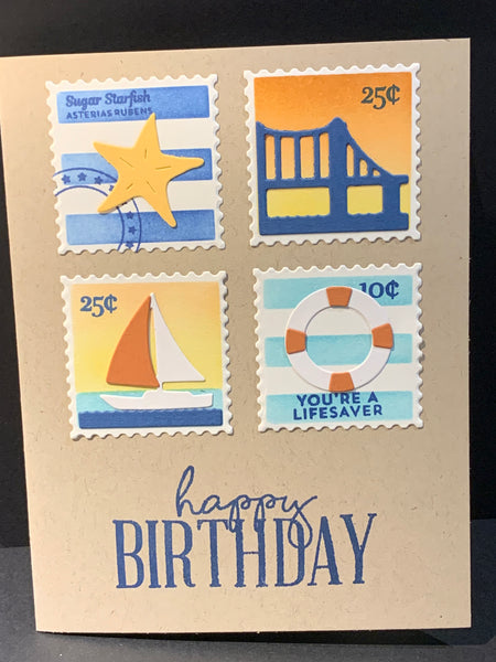 Birthday-Nautical Stamps